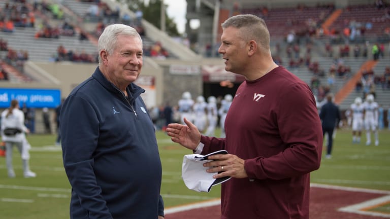 Mack Brown on late playcalling, a change at kicker and what happened with Phil Longo on the sideline